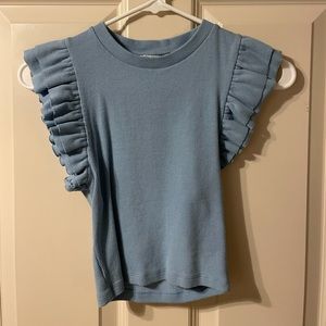 Zara ruffle tee